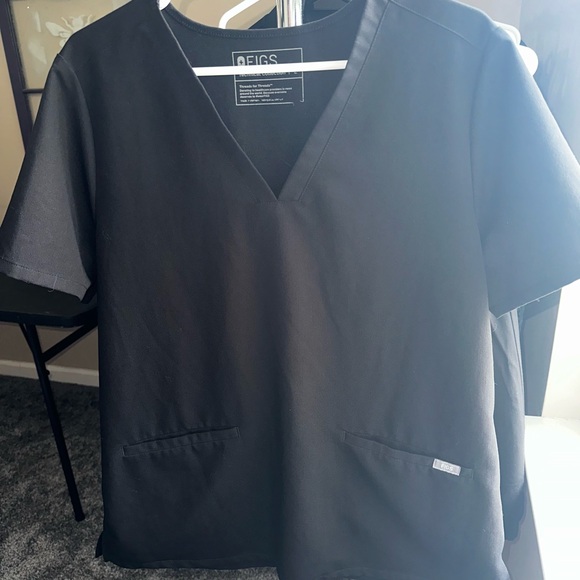 NEW figs women’s 3 pocket scrub top Large black - Picture 3 of 4